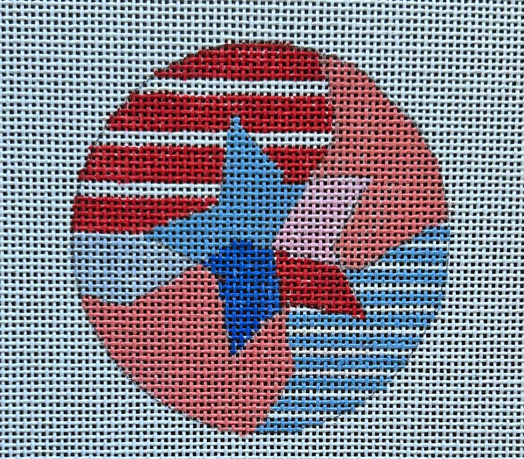 PM1185 PENNY MACLEOD STAR ORNAMENT RED WHITE BLUE