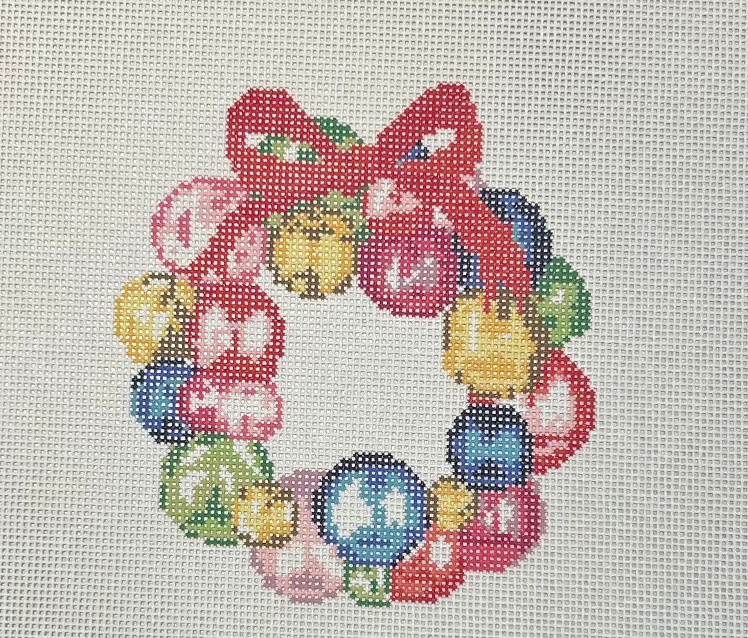 MINI GLASS ORNAMENT WREATH