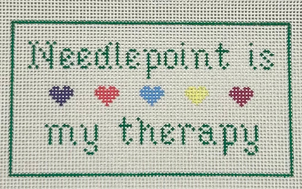 NEEDLEPOINT IS MY THERAPY - SMALL SIGN