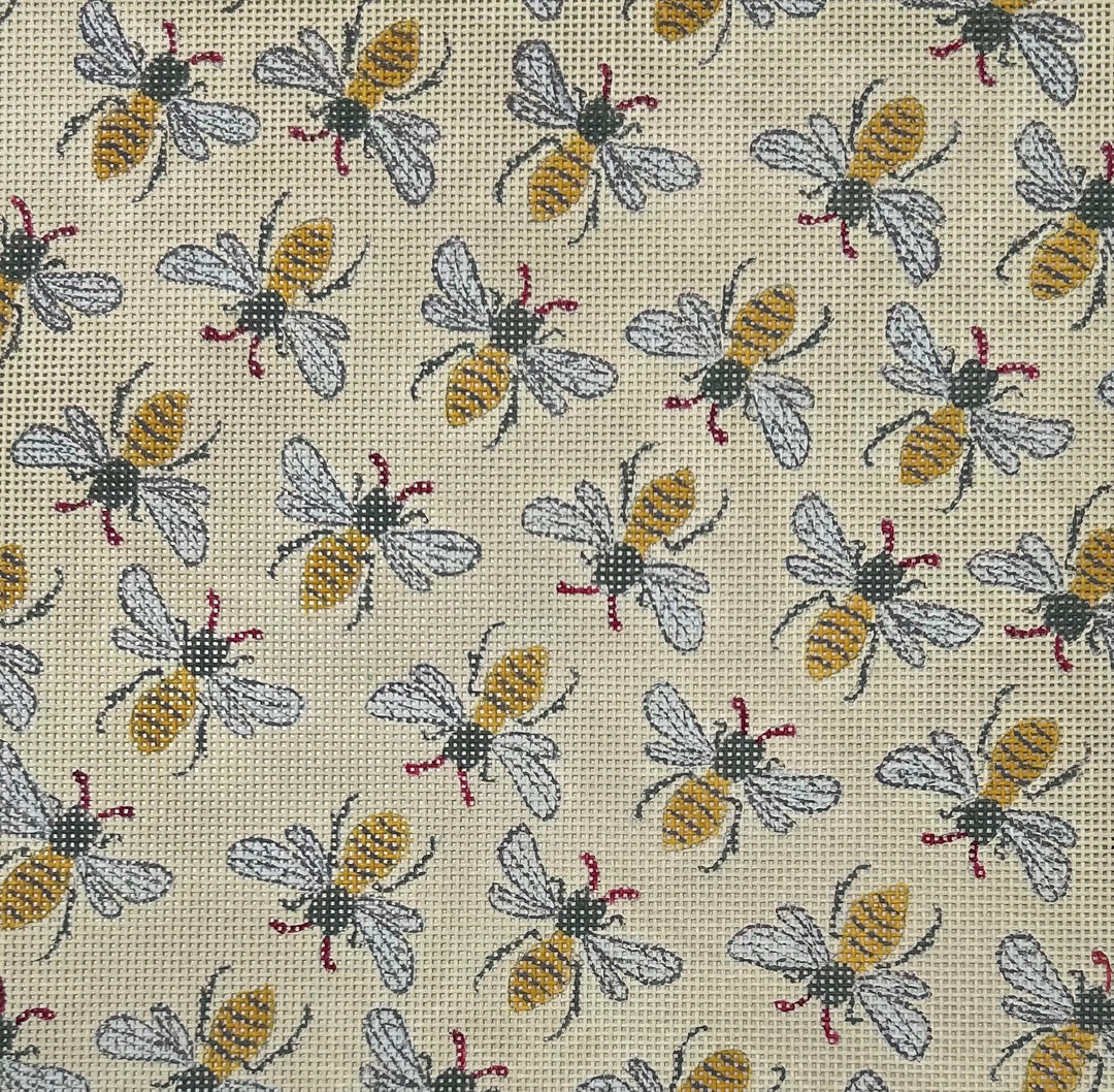 LC901B BEES ON LIGHT BACKGROUND BY LIZZIE CLARK
