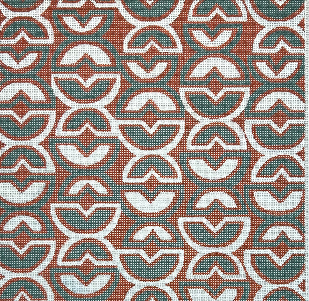 LC922 GEOMETRIC BURNT ORANGE/GRAY13M