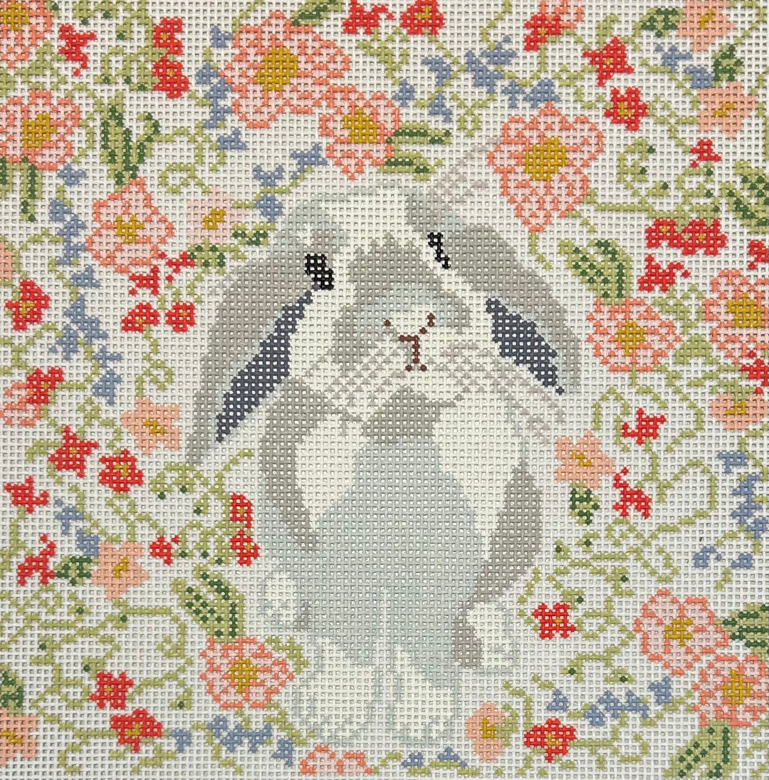 FLORAL BUNNY - GRAY