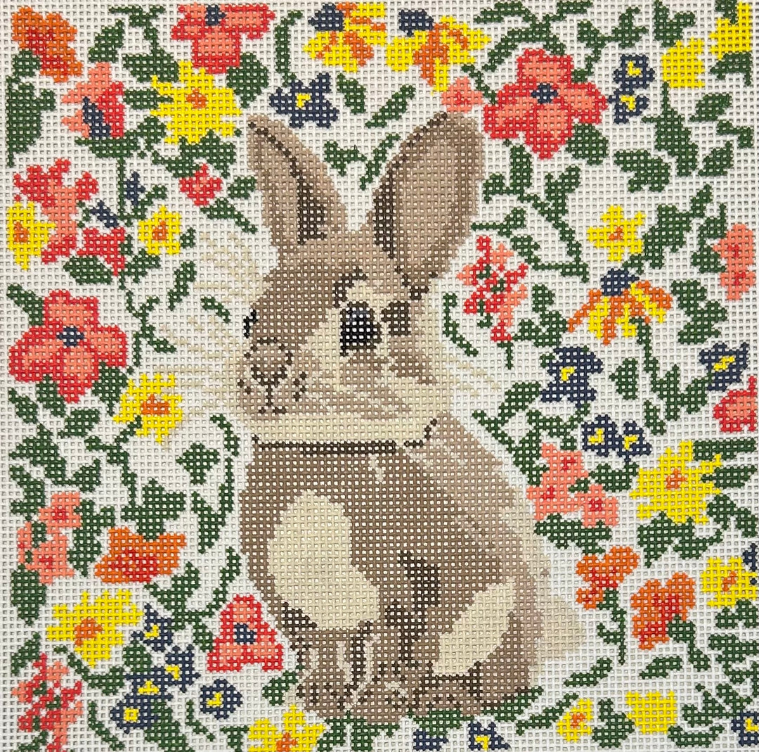 FLORAL BUNNY - BROWN
