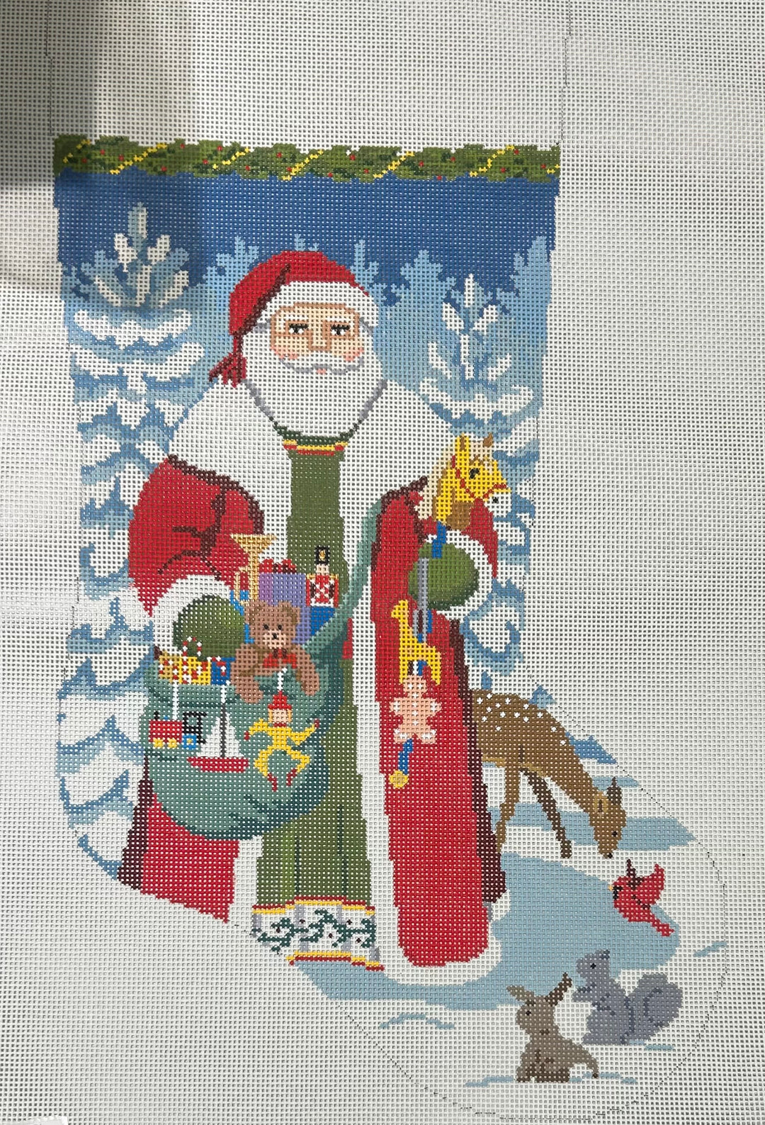 WOODLAND SANTA STOCKING