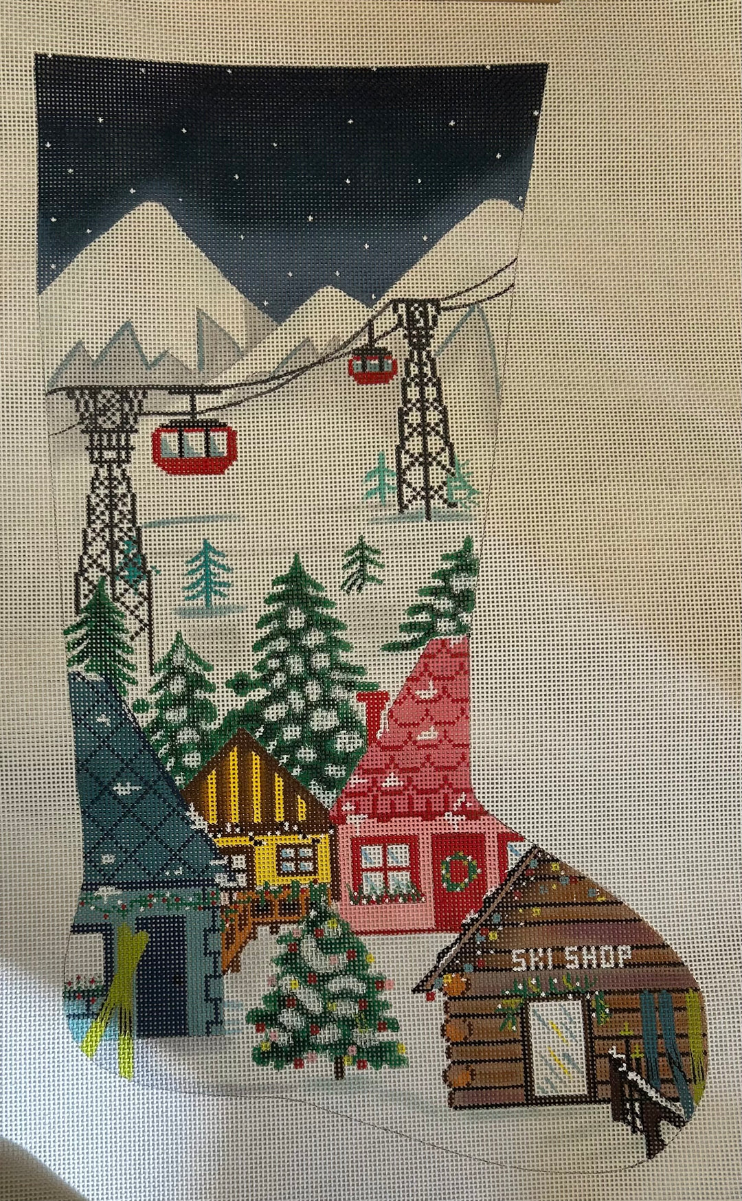 SKI VILLAGE STOCKING