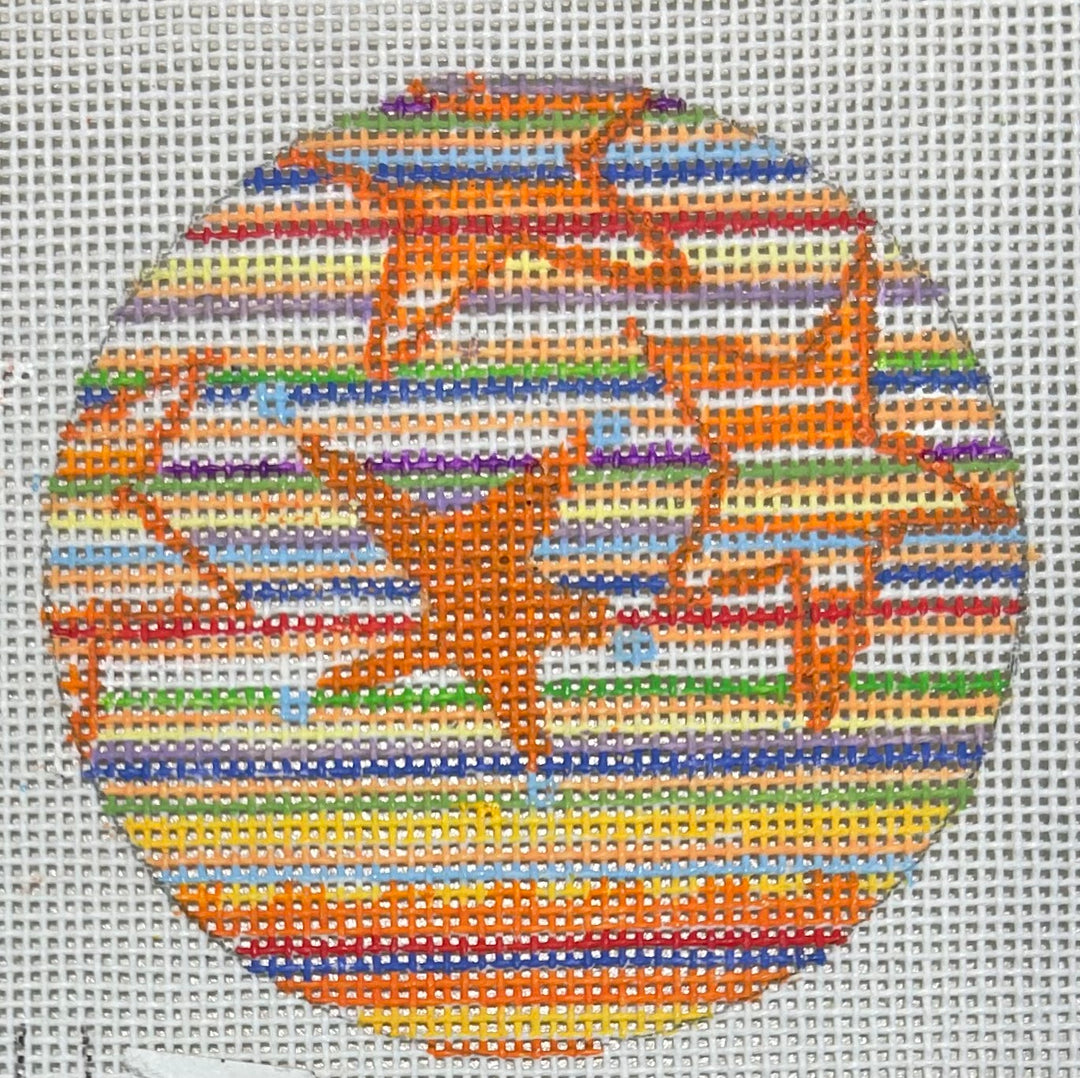 PM611 RAINBOW ROUND WITH ORANGE STARS