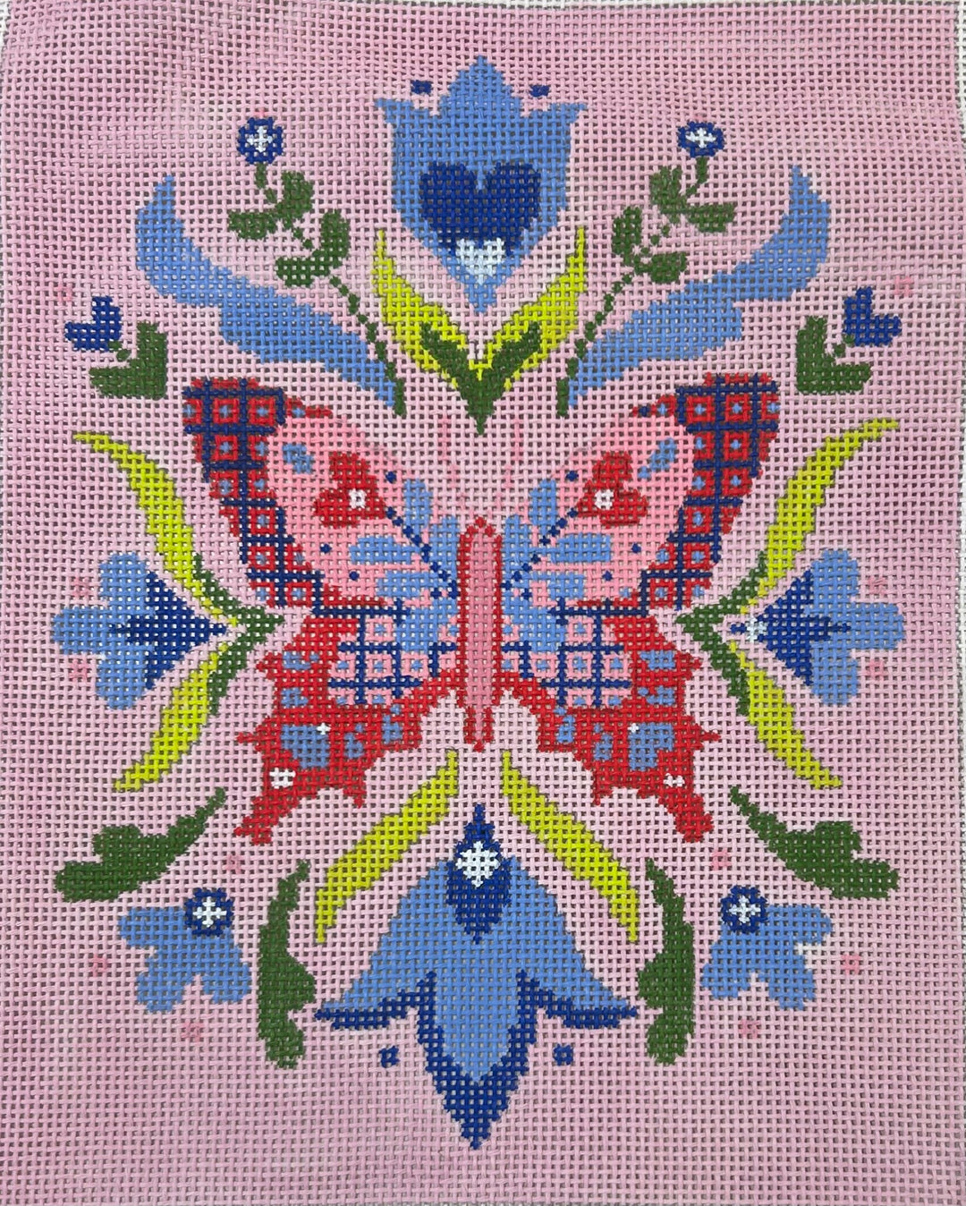 BUTTERFLY ON PINK PILLOW