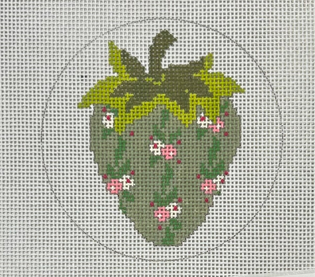 STRAWBERRY GREEN W/ PINK FLOWERS