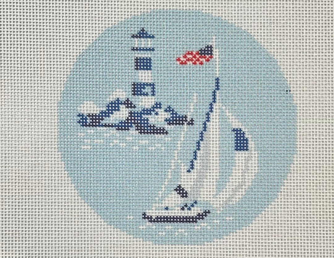 REGATTA ROUNDS - YACHT AND LIGHTHOUSE