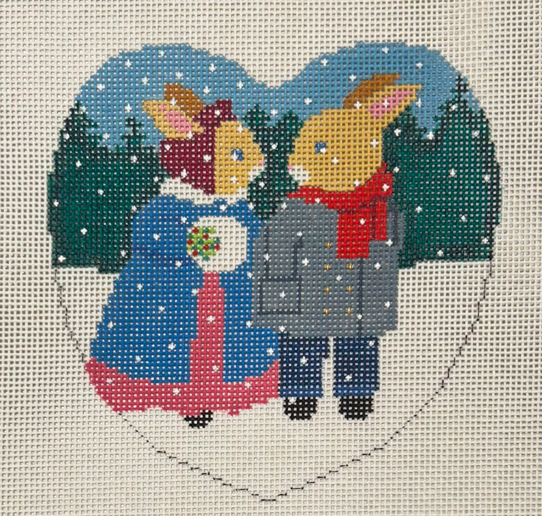 BUNNY COUPLE IN THE SNOW