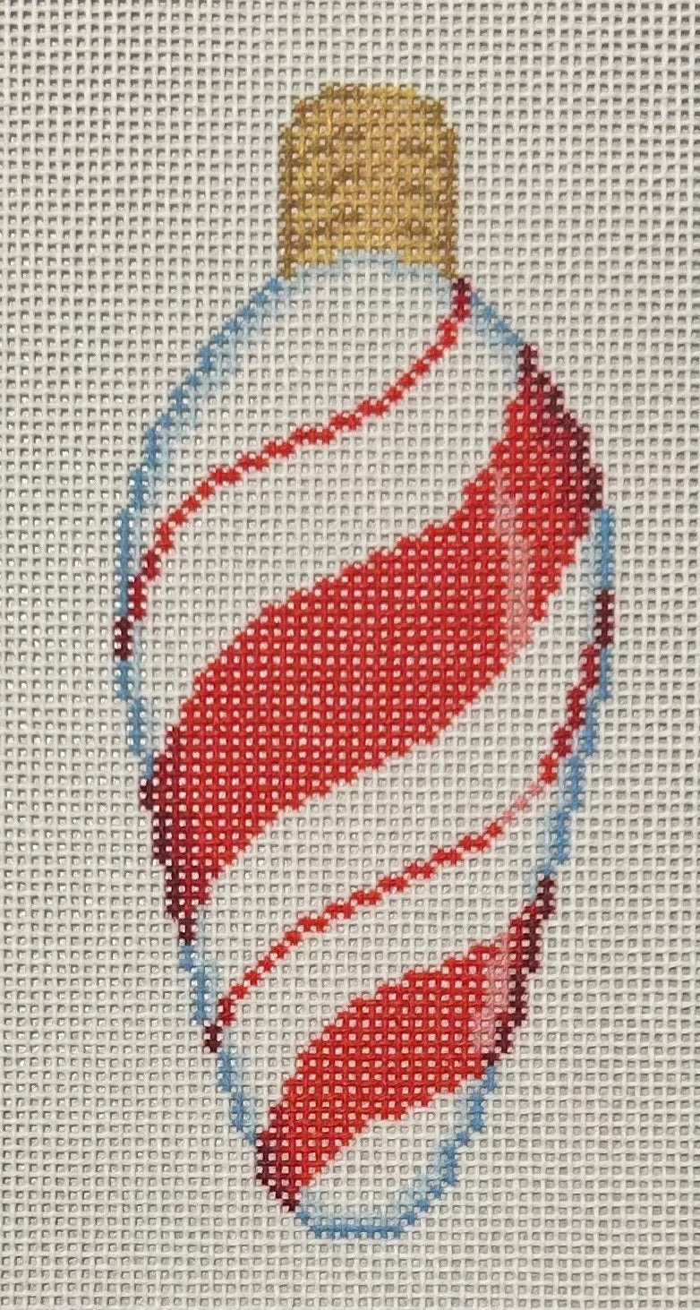 RED PEPPERMINT SWIRL LIGHT BULB