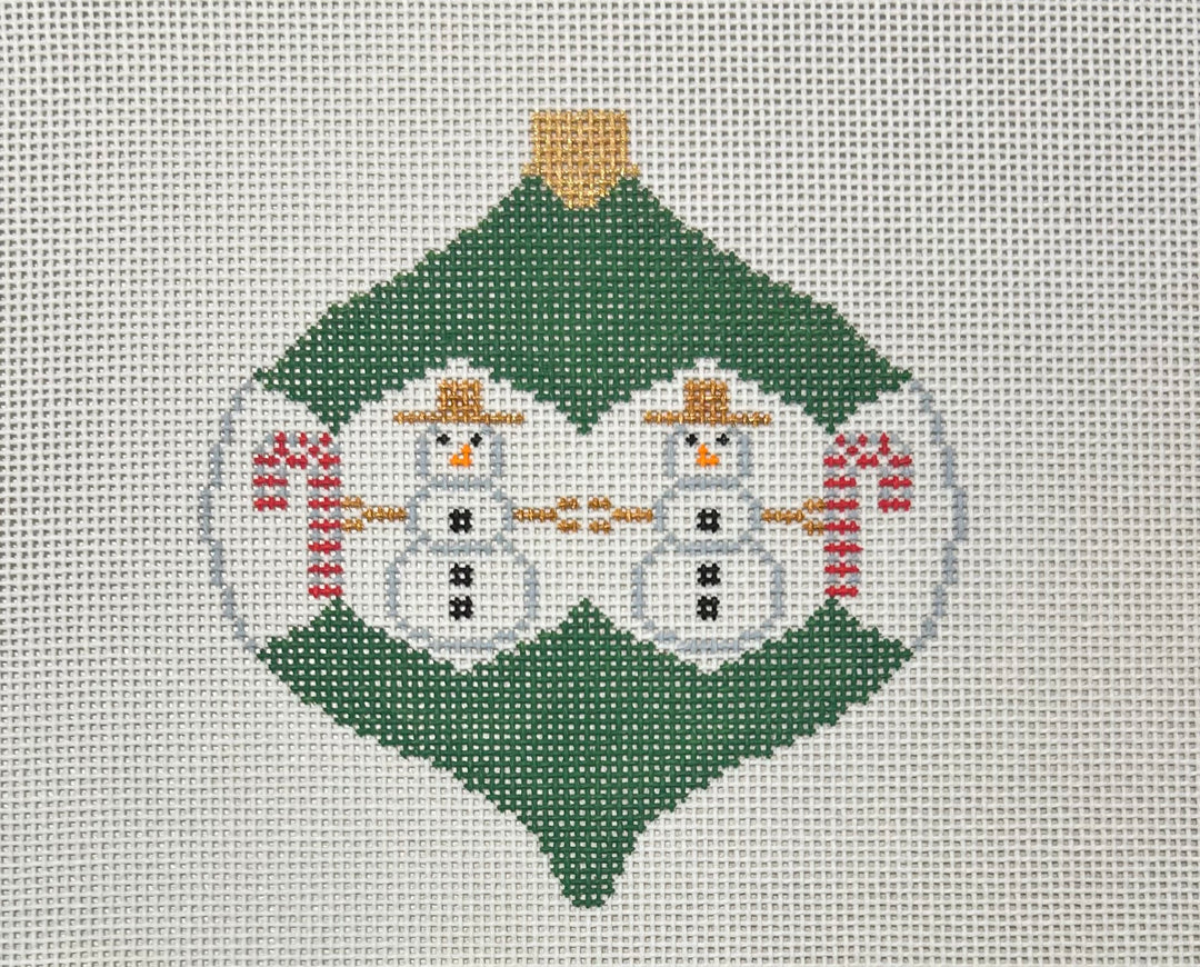 XMAS BALL WITH SNOWMEN ORNAMENT