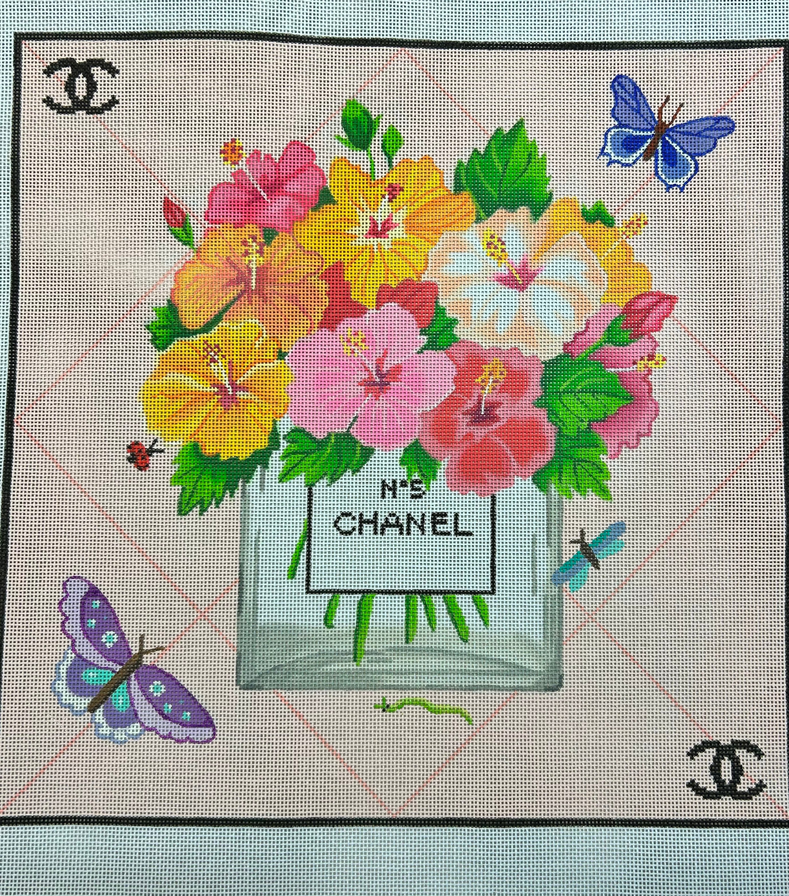 CHANEL INSPIRED FLOWERS W/BUTTERFLIES – Stitch Boutique