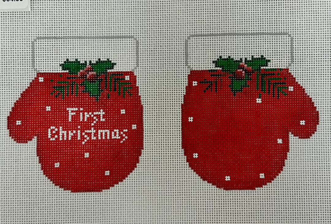 FIRST XMAS MITTENS/RED