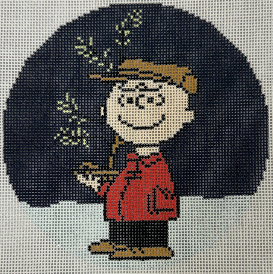 CHARLIE BROWN HOLDING TREE