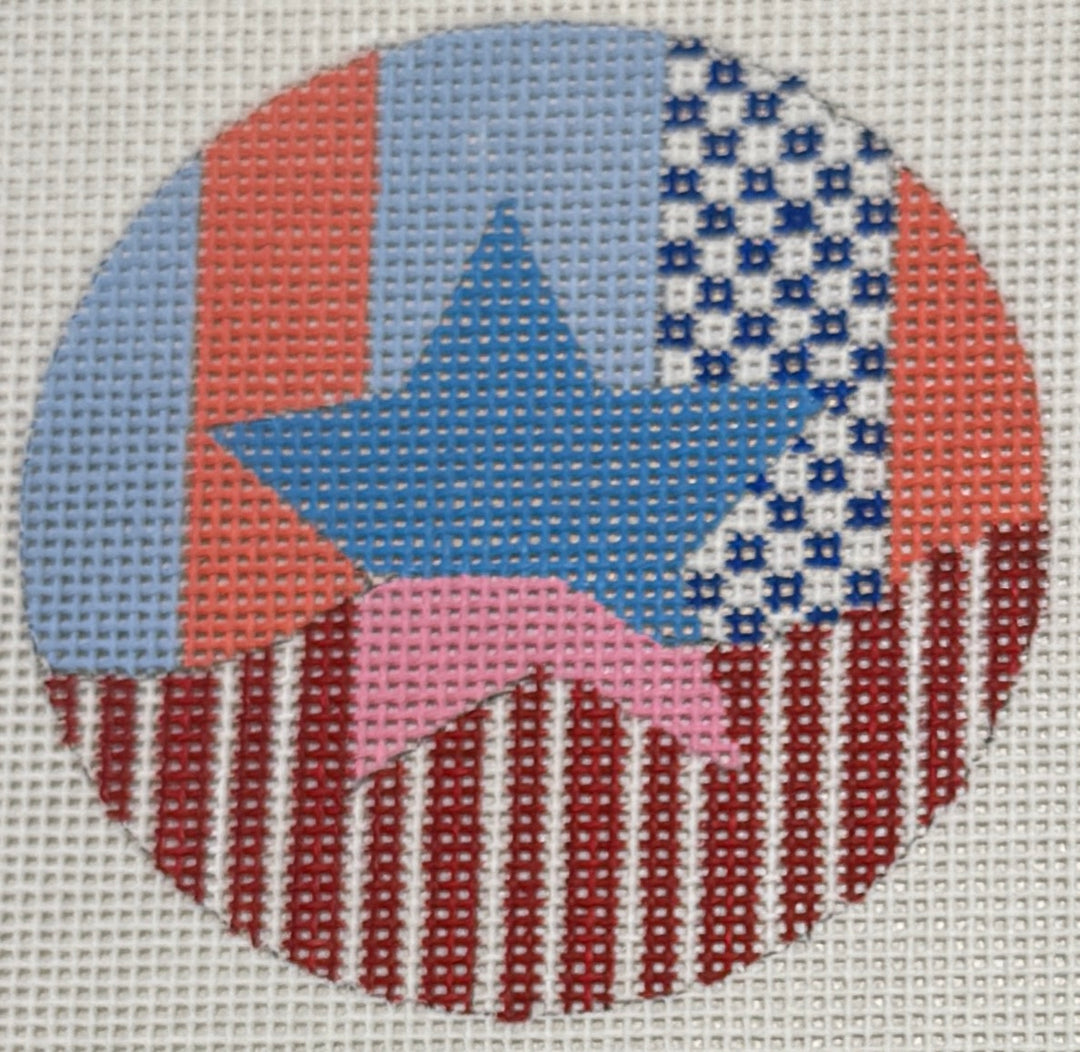 PM1183 RED WHITE BLUE STAR ROUND
