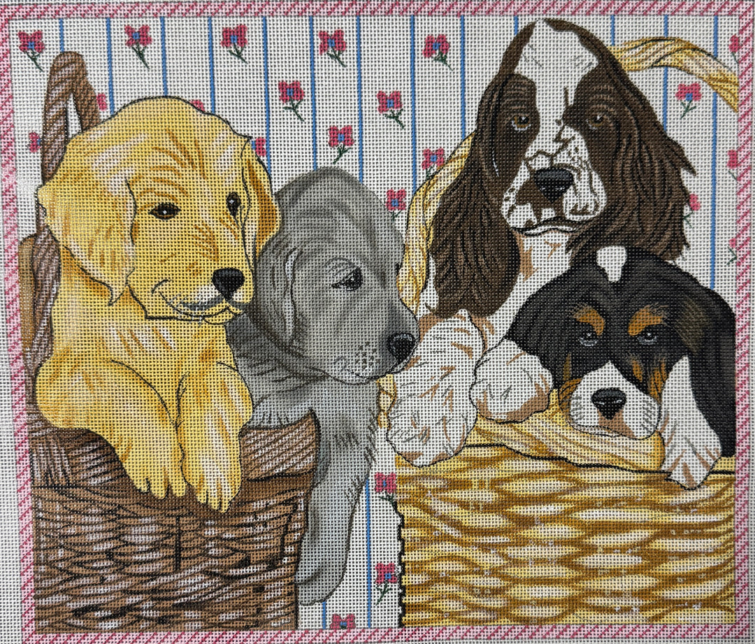 DOGGIES IN A BASKET