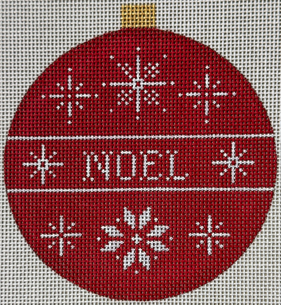 NOEL ON RED ORNAMENT