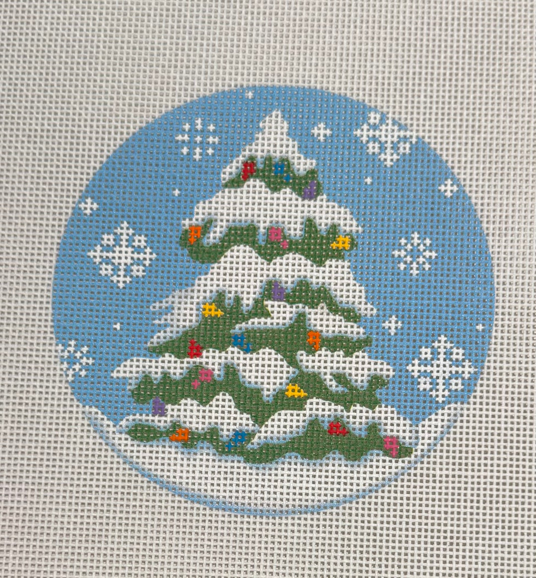 SNOW TREE W/ LIGHTS