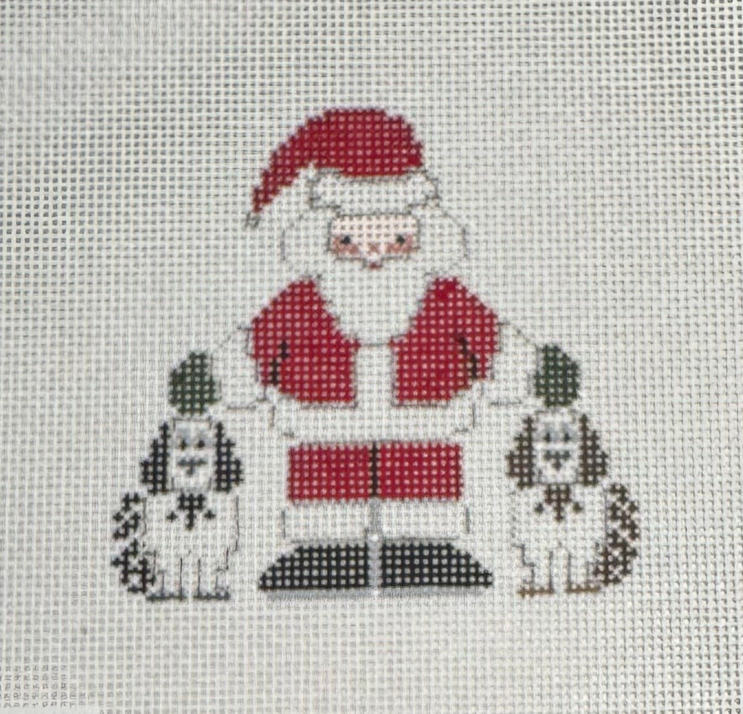 SANTA WITH PUPPIES