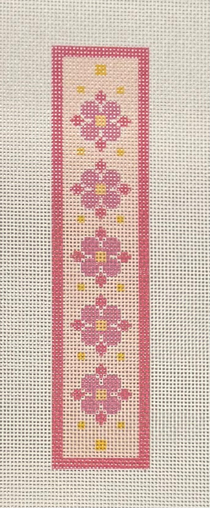 PINK FLORAL BOOK MARK OR KEY FOB
