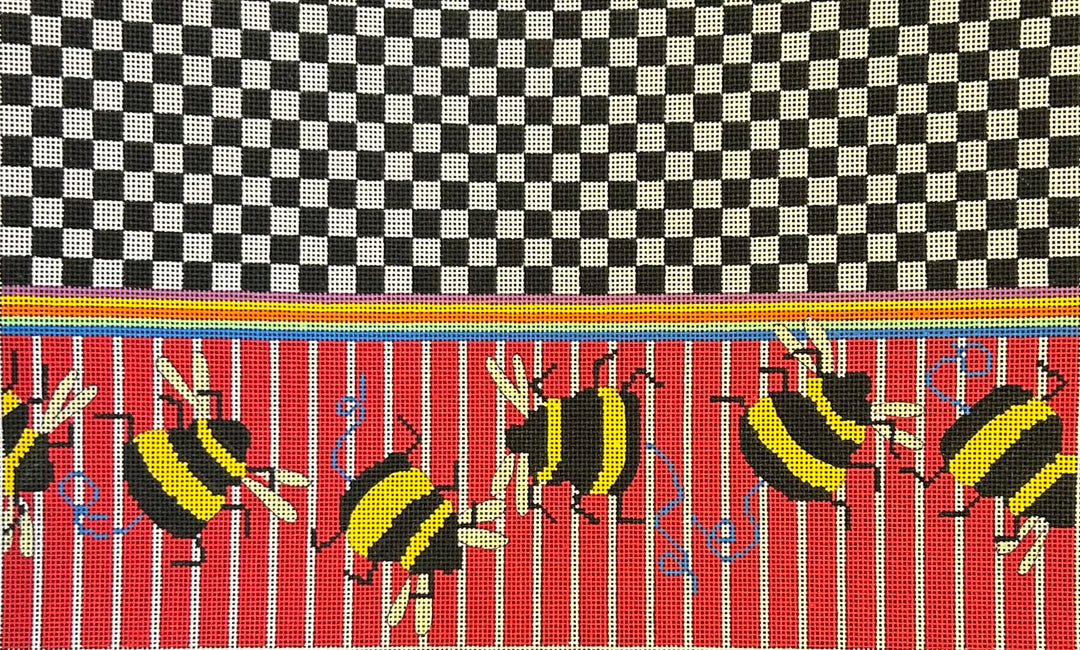 PM1117 BEES ON STRIPES