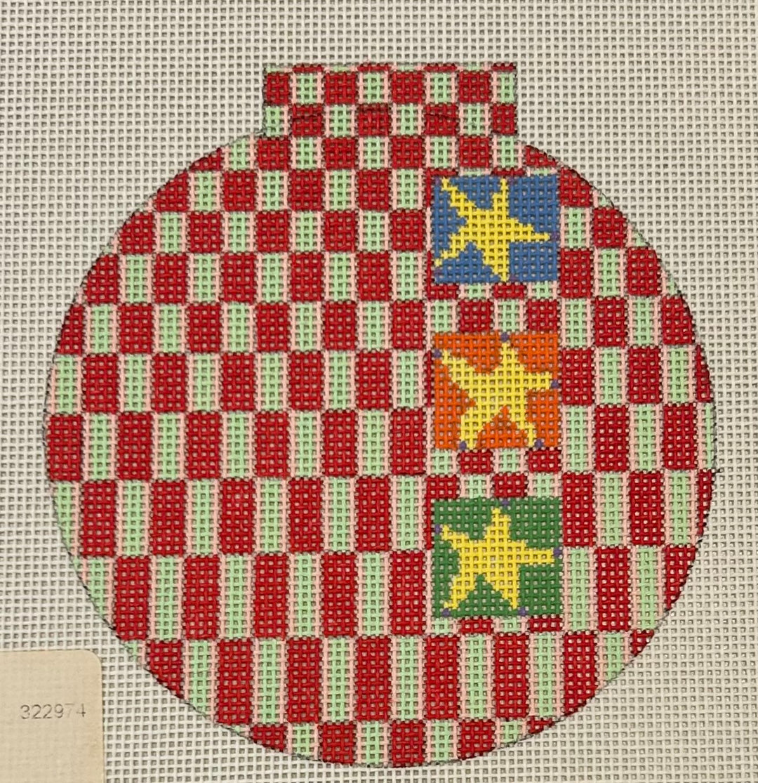 PM312 ORNAMENT ROUND W/ STARS