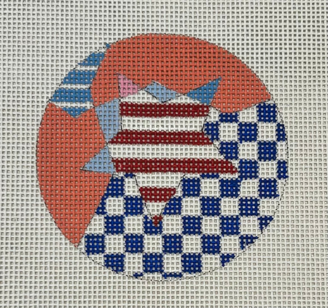 PM1184 SMALL RED WHITE BLUE STAR ROUND