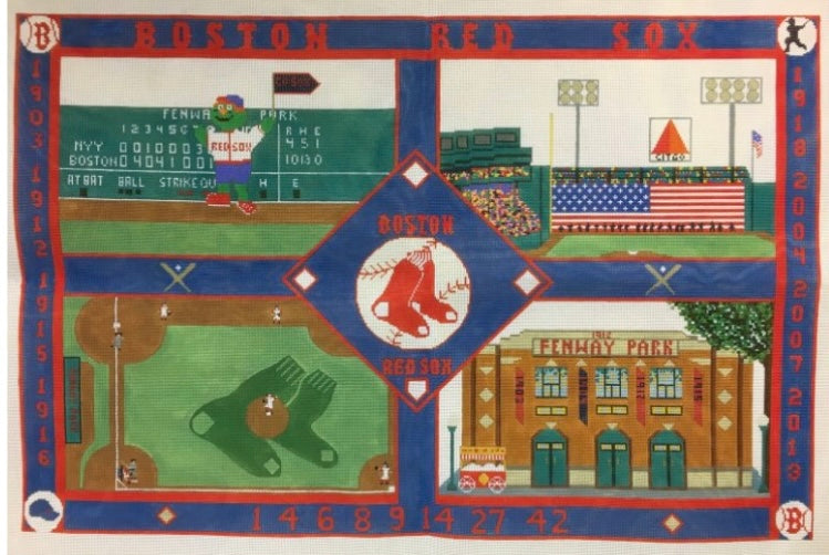JP319 RED SOX COLLAGE RUG 13M