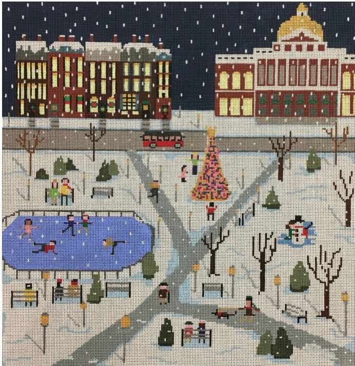 JP302 BOSTON COMMON WINTER SCENE