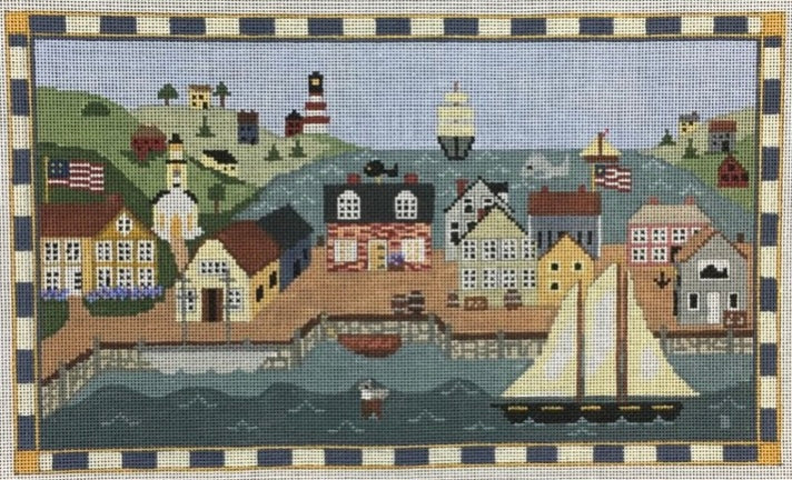JP313 NEW ENGLAND WHARF W/ BORDER- 18 Mesh