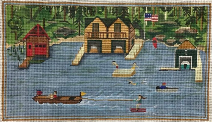 JP321 BOAT HOUSES ON THE LAKE