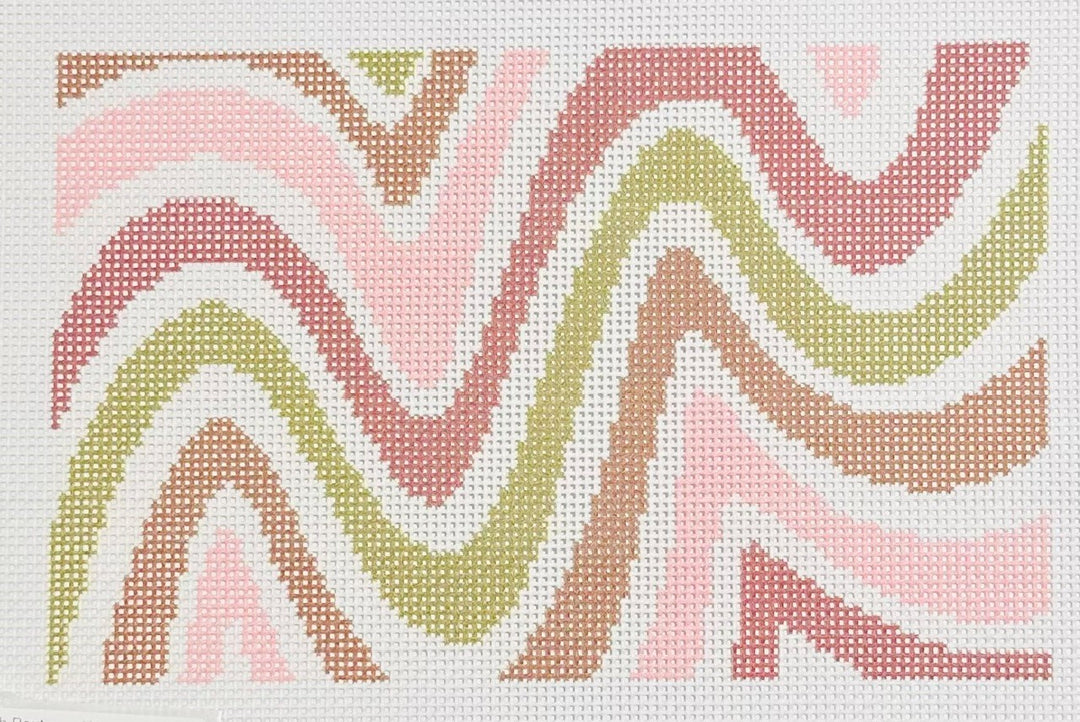 MUTED WAVE CLUTCH/ZIPPERED POUCH